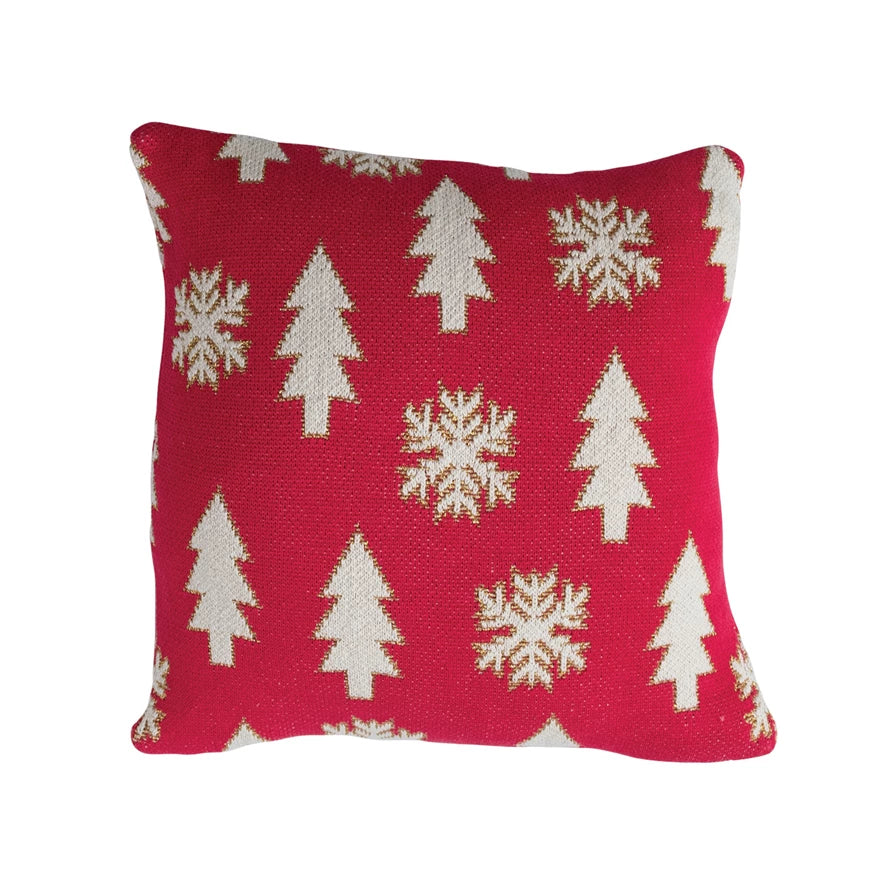Pink Snowflake Pillow